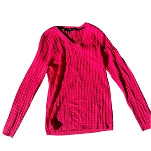 new pink knitted tommy hilfiger sweater